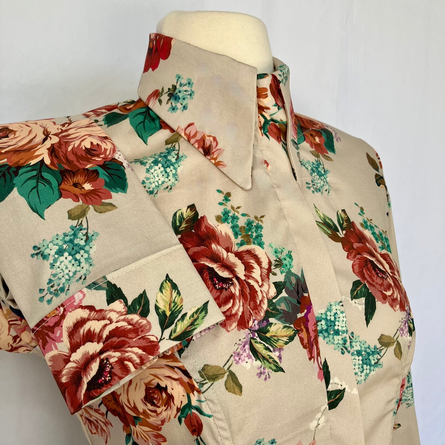 Rose Floral Stretch Cotton Poplin Size 2